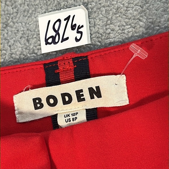 Boden Hampshire Ponte Wide Pants Trousers Size 8 Petite Red Office Career Preppy - Picture 5 of 12
